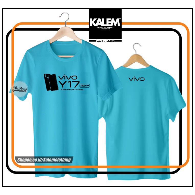 Kaos Baju Smartphone VIVO Y17 5000 mAh Fast Charging termurah - KALEM CLOTHING -Mawar
