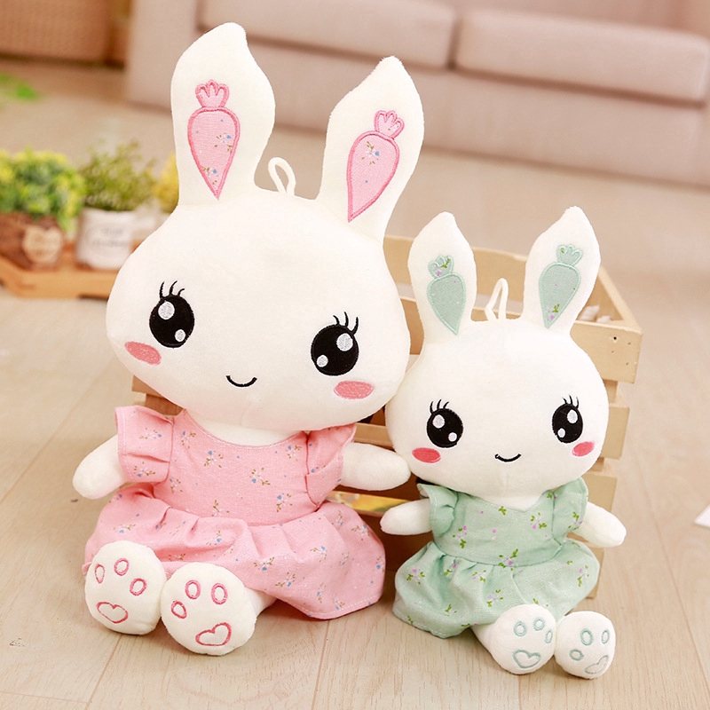 Boneka Kelinci Bahan Plush Ukuran 50cm untuk Hadiah Ulang Tahun Anak