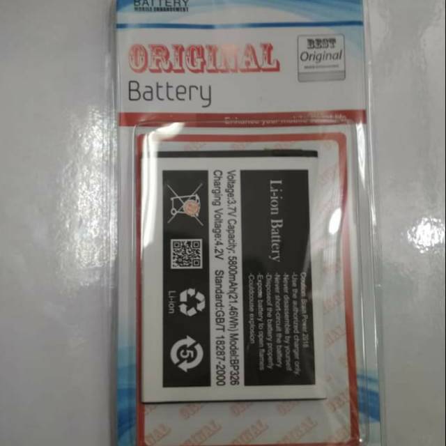 Baterai Bellphone BP326 Brisk Original New 100% Battery