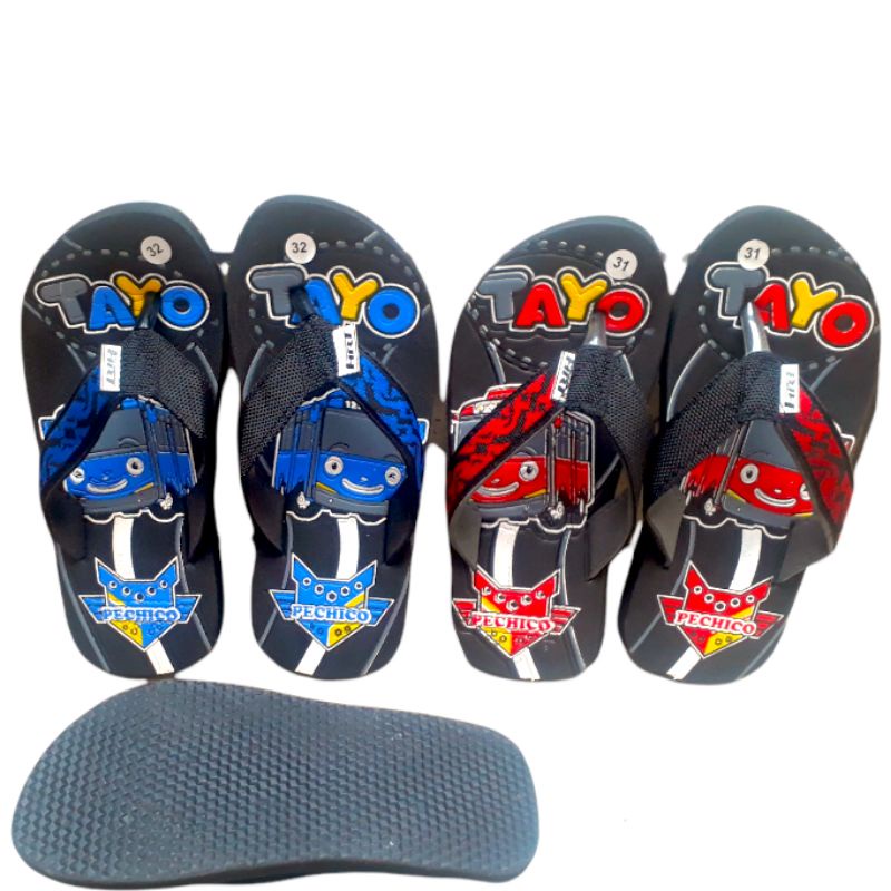 Sandal Anak Laki Laki Terlaris Motif Tayo Asli press timbul jb893