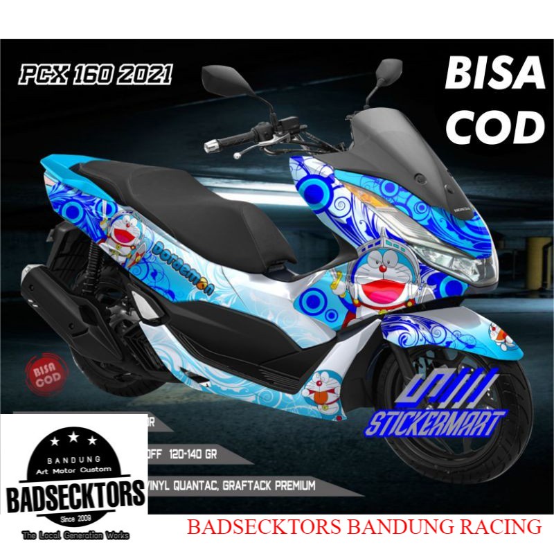Decal PCX 160 4 valve motif Doraemon Full Body keren