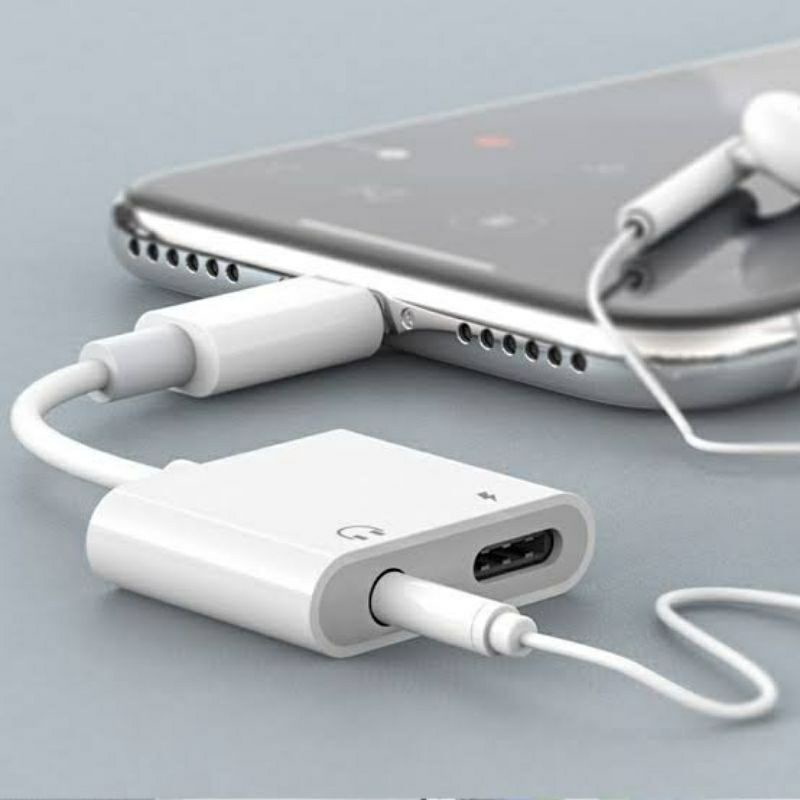 Converter Charger + Jack Audio Lightning 2in1