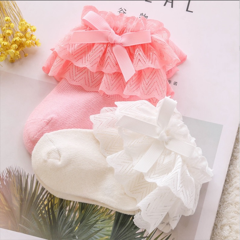 NEW Kaos kaki  anak  motif renda pita