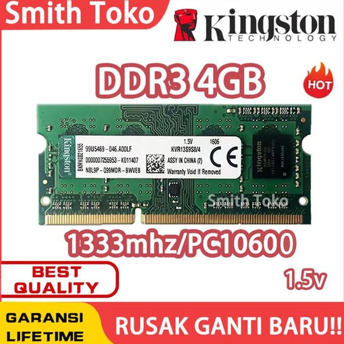 Ram laptop kingston SODIMM 4GB DDR3 DDR3-1333 4G sodim ram