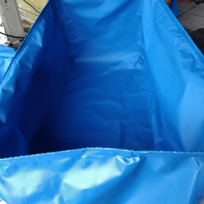 kolam kotak terpal tipe semi karet. ukuran 2175