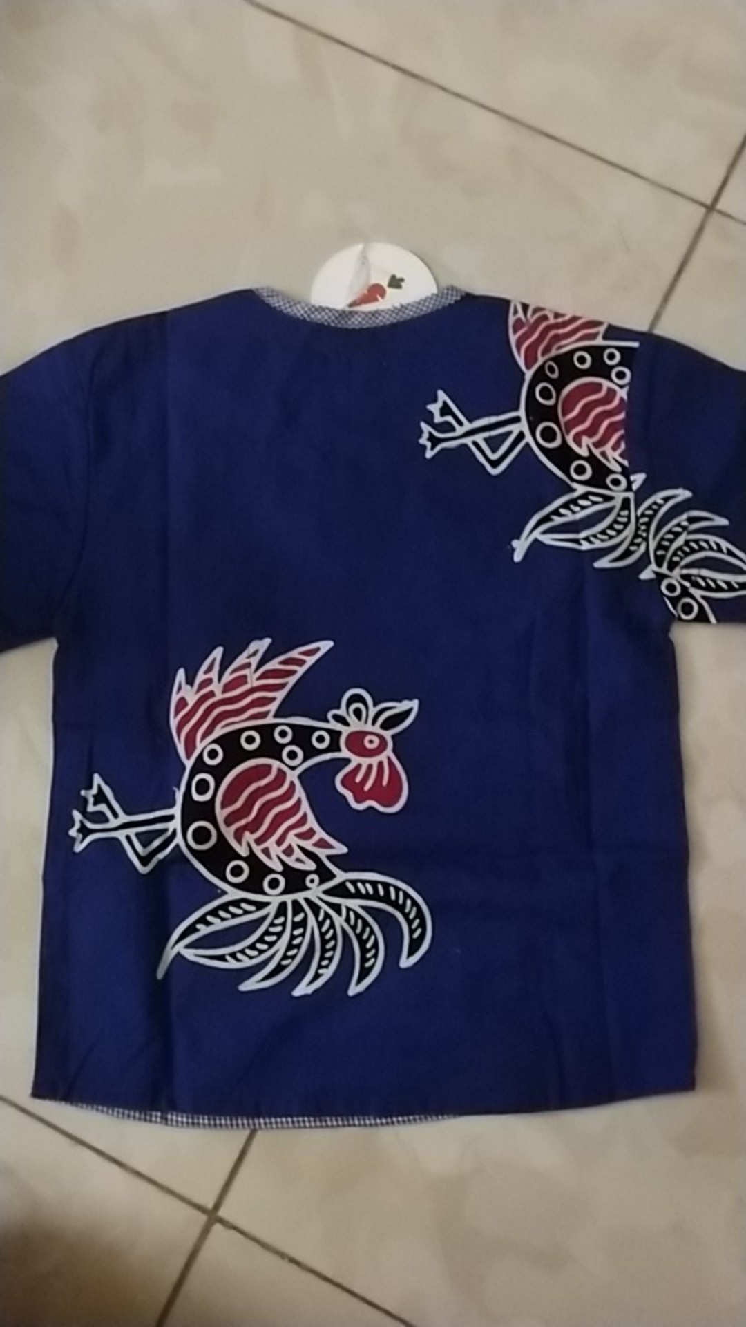 Baju Hem Batik Anak Balita Cowok Rooster Semi Tulis