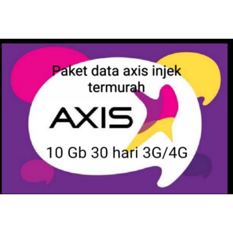 Paket data Axis injek termurah 10 Gb 30 hari 3G/4G harap baca keterangan
