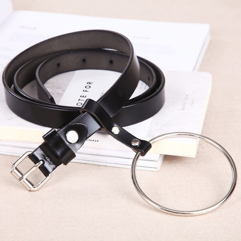 Ikat Pinggang Wanita Double Ring / Korea Belt / Ikat Pinggang Wanita Doule Ring Kepala Kotak