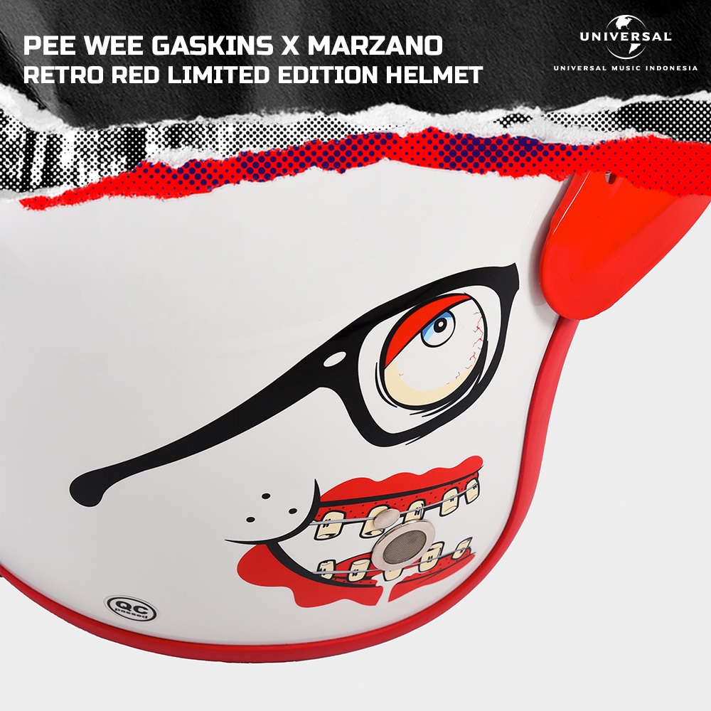 Pee Wee Gaskins x Marzano – Retro Red Limited Edition Helmet