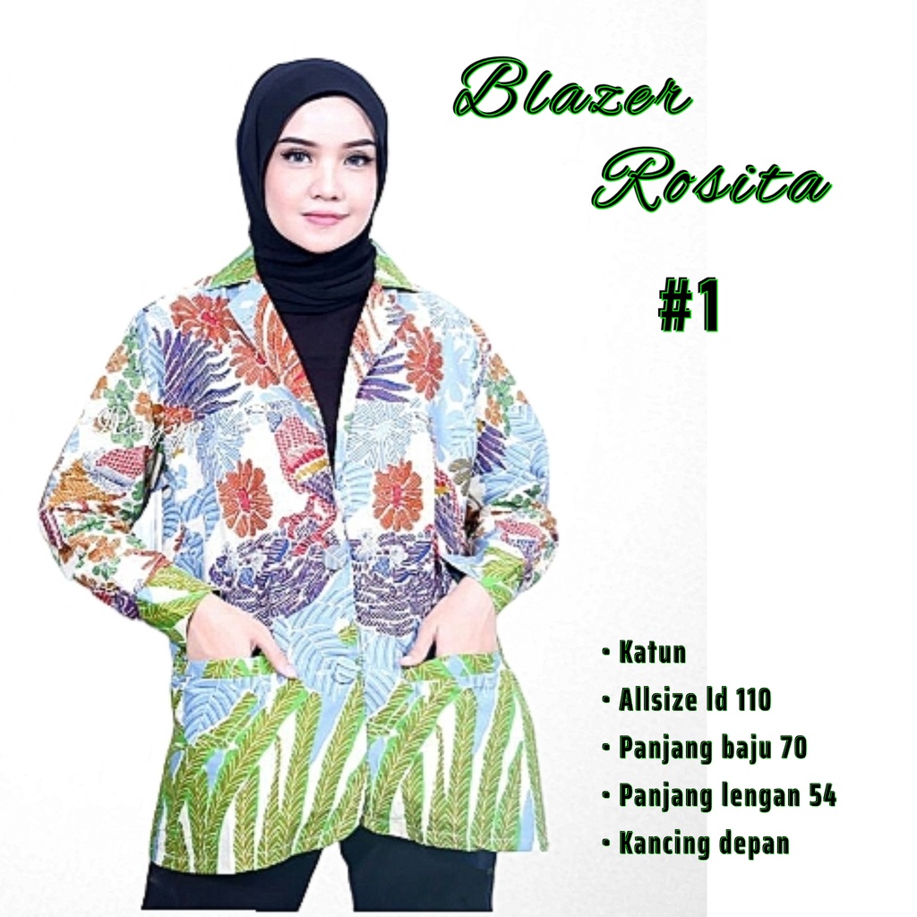 Blazer Rosita batik solo blazer wanita blazer kerja