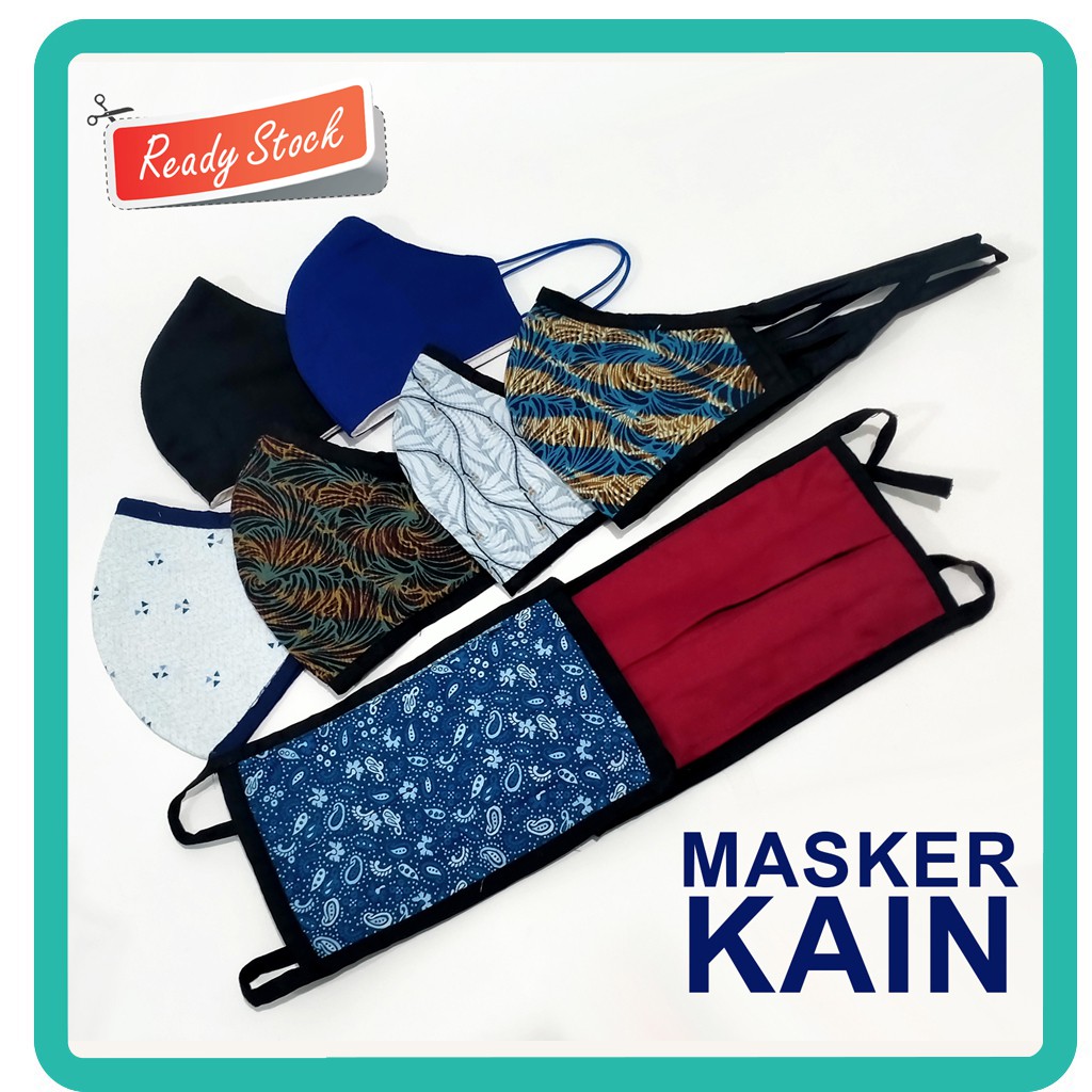 MASKER KAIN NON MEDIS MOTIF MASKER HEADLOOP MASKER HIJAB