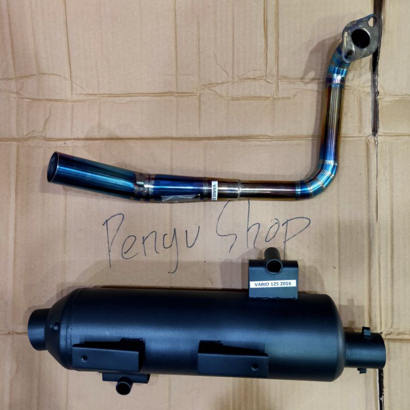knalpot tsukigi tspeed vario 125 150 2016 standar bobok vario125 vario150 2016 leher biru