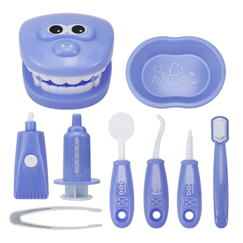 Mary 9biji Pretend for Play Toy Dentist Check Teeth Model Set Kit Baru Edukasi