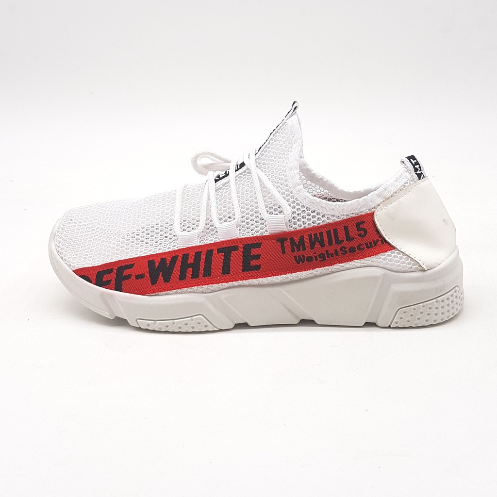 Sepatu Sport Sepatu Sneakers Pria Sepatu Casual Korean Pria Sepatu Running F17-32 Putih Merah