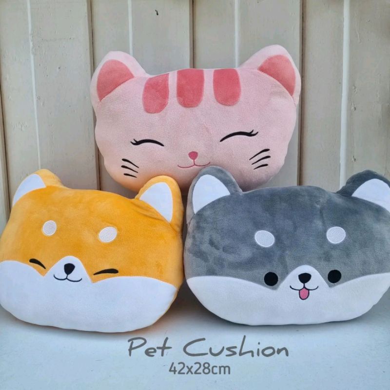 BANTAL HUSKY SHIBA KUCING LUCU 42X48 CM