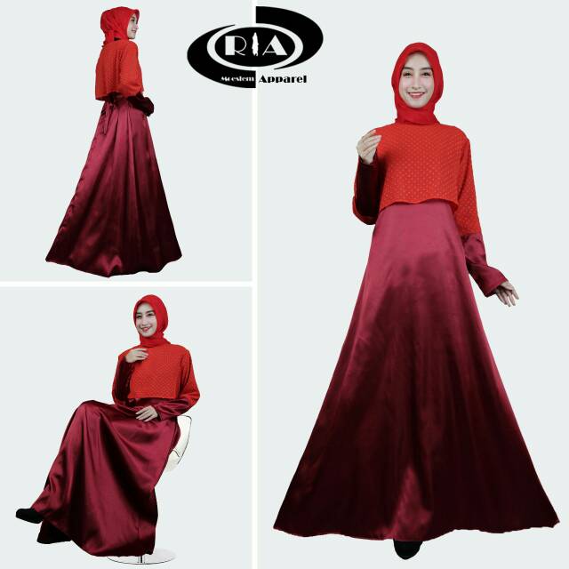 Gamis Ria 07 Marun Merah