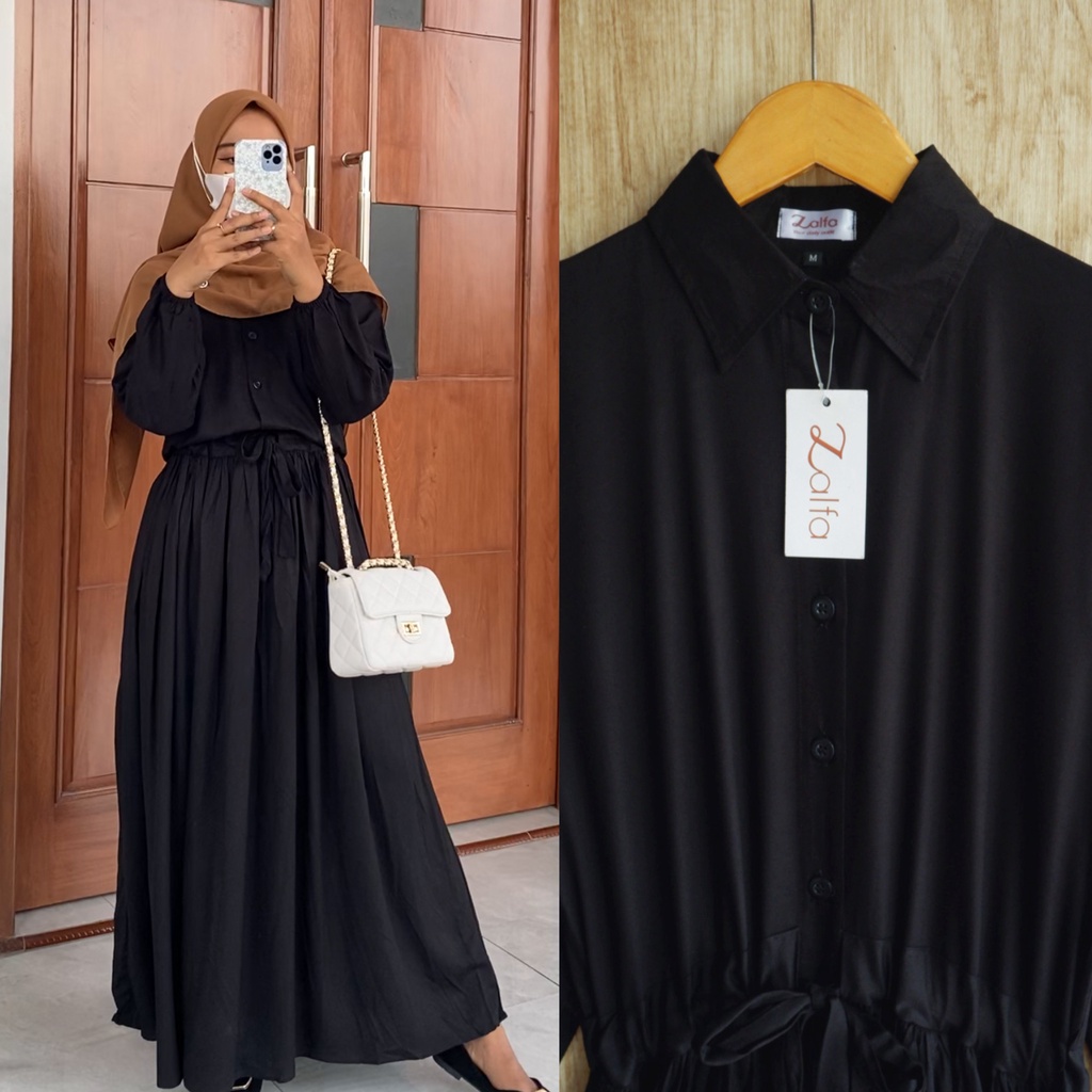 AURELIA dress by ZALFA OUTFIT / gamis polos / dress polos / gamis rayon