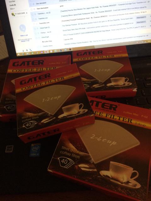 1-2 2-4 Cup Coffee Filter Gater Paper Kertas Filter