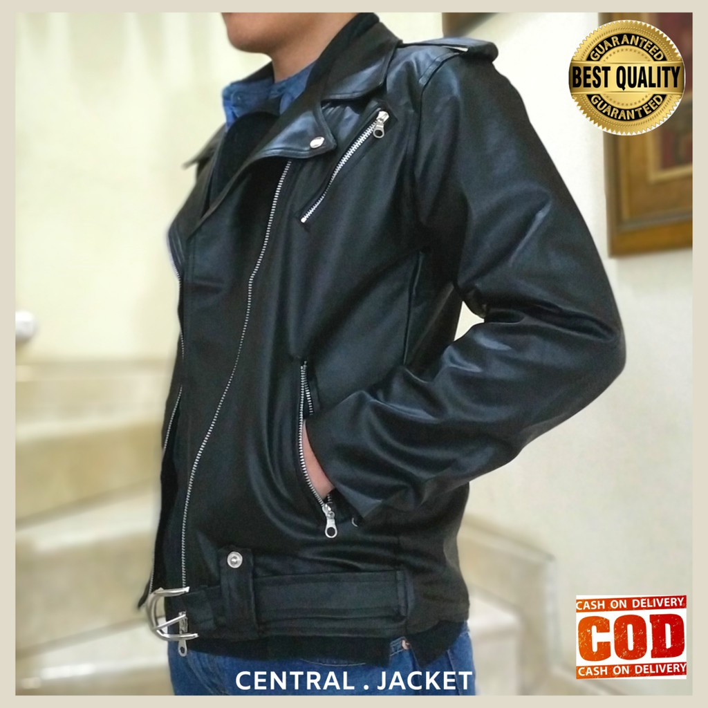 JAKET PUNK KULIT SINTETIS PRIA DAN WANITA - JAKET CHANGCUTTERS SEMI KULIT