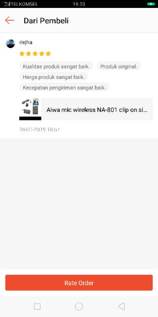 Aiwa mic wireless NA-801 clip on single cocok buat imam