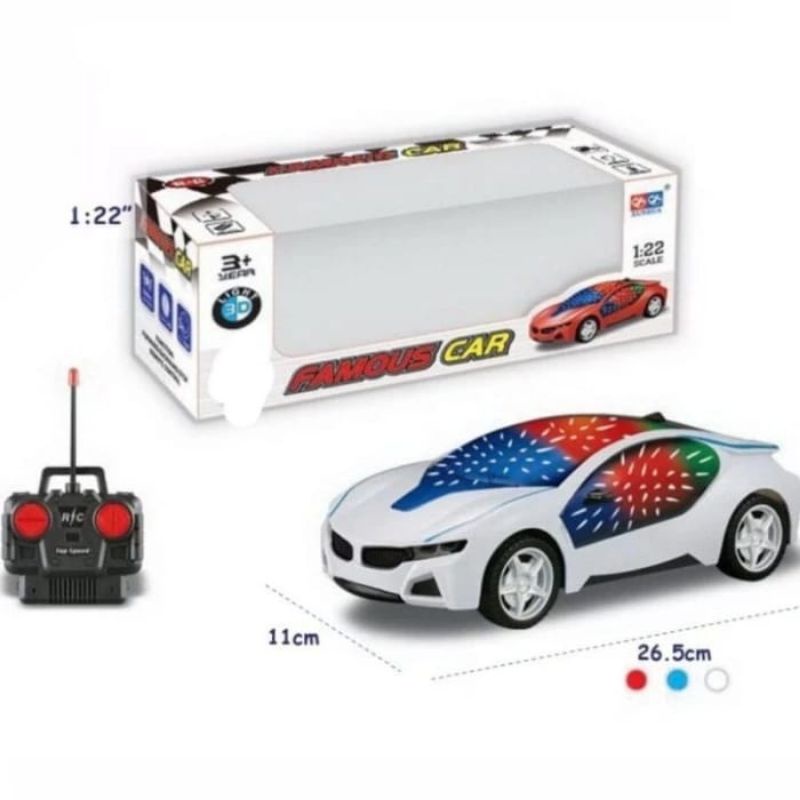 MAINAN MOBIL REMOTE RC FAMOUS CAR BODY LAMPU