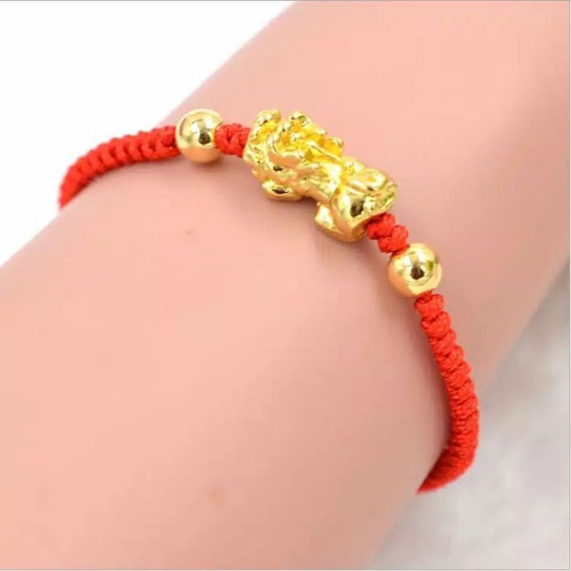 GELANG TALI MERAH MOTIF NAGA 1