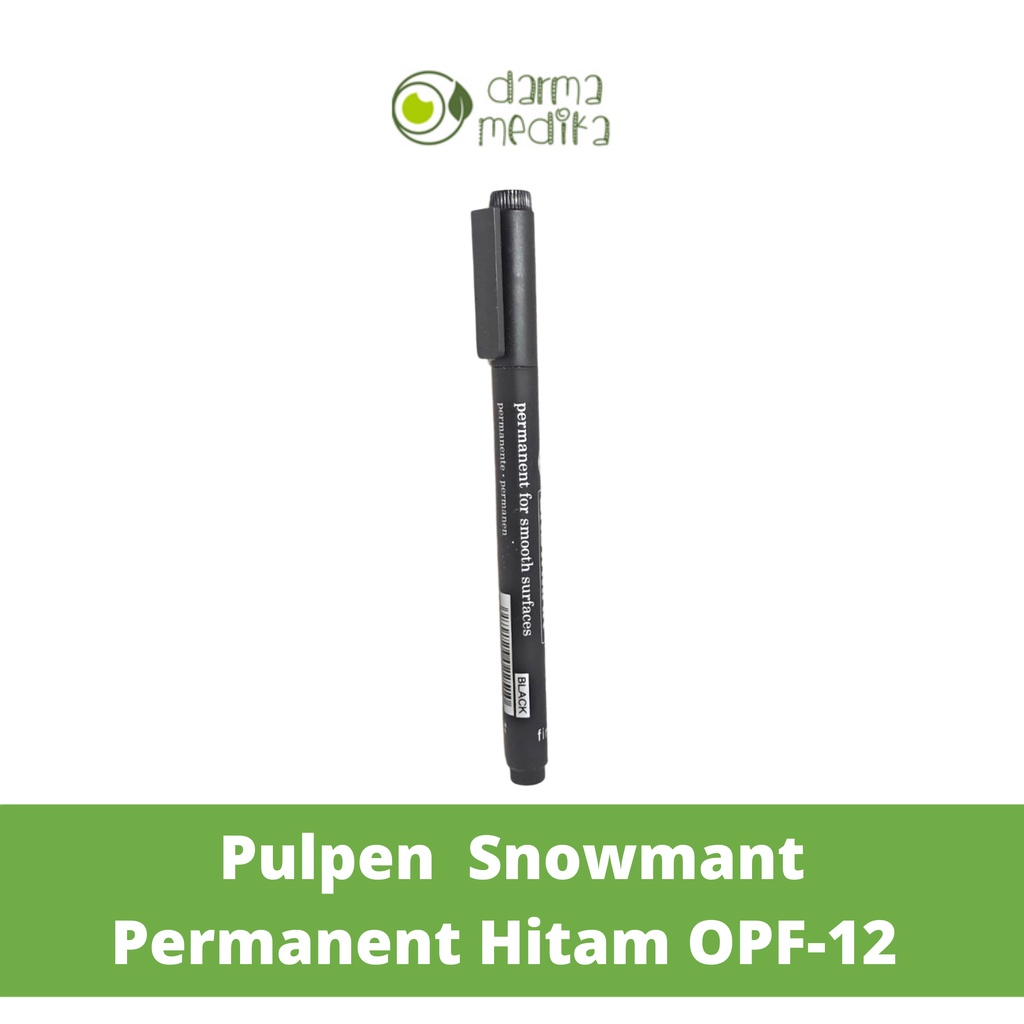 Pulpen Ballpoint Bolpen Snowmant Permanent Hitam OPF-12 per piece