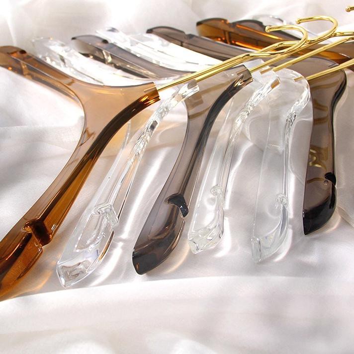 Cloth Hanger Acrylic / Gantungan Baju Akrilik/ Hanger Baju Transparant / Hanger Baju Gold