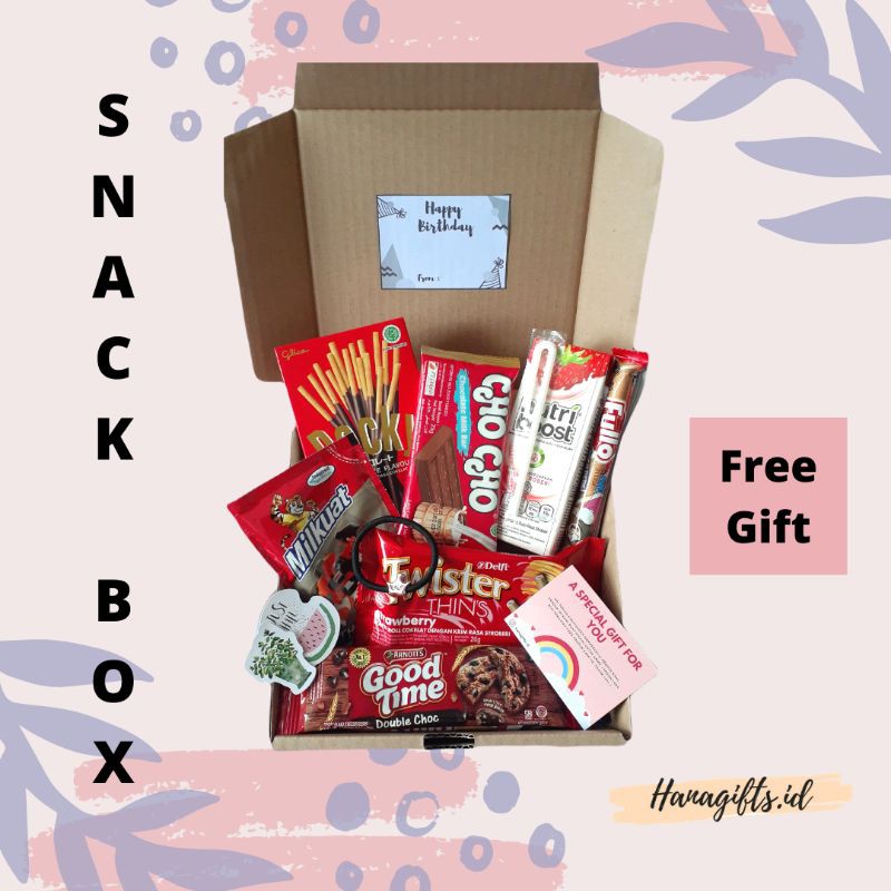 

SNACK BOX/GIFT BOX TERMURAH/KADO/ULANG TAHUN/HADIAH