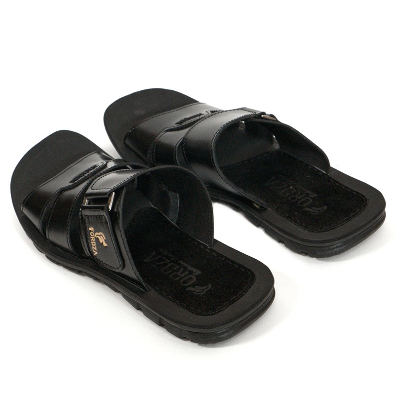 Sandal Kulit Pria Model Slop Casual Flip Flop Kulit Asli Original Handmade Y022