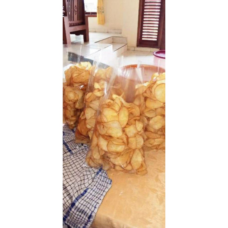 

Camilan Keripik singkong asin gurih 250gr/asli wonogiri