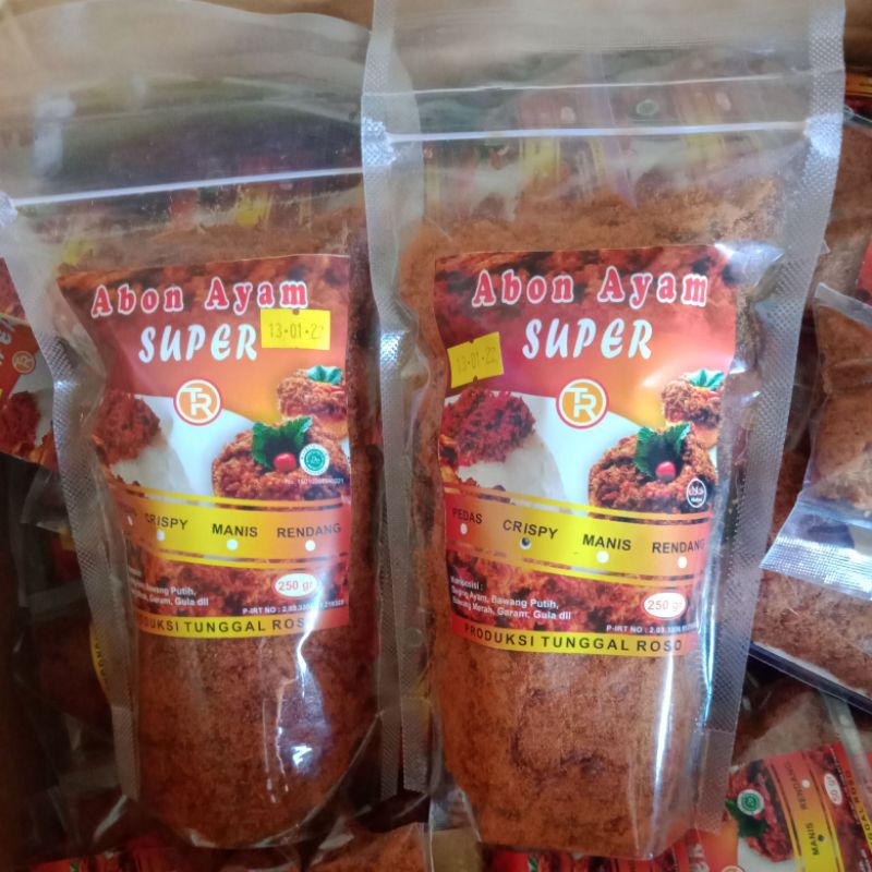 

Abon Ayam 250 grm Super Tunggal Roso