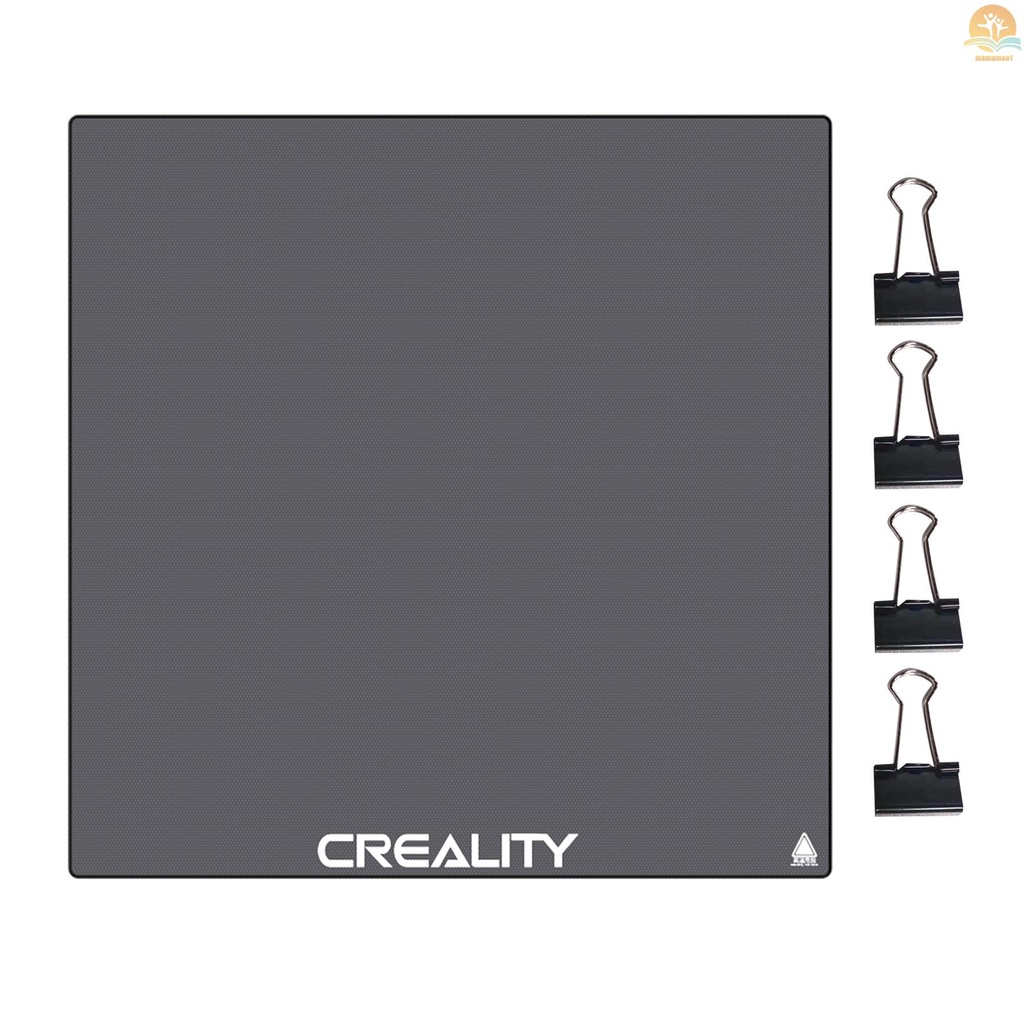 Creality Tempered Glass Bed for 3D Printer Platform Heated Plate Build Surface 235*235mm with 4pcs Glass Clip 4mm Ultrabase for CR-X/CR-10S Pro/CR-10S Pro V2/CR-10 V2 3D Printer 235*235mm