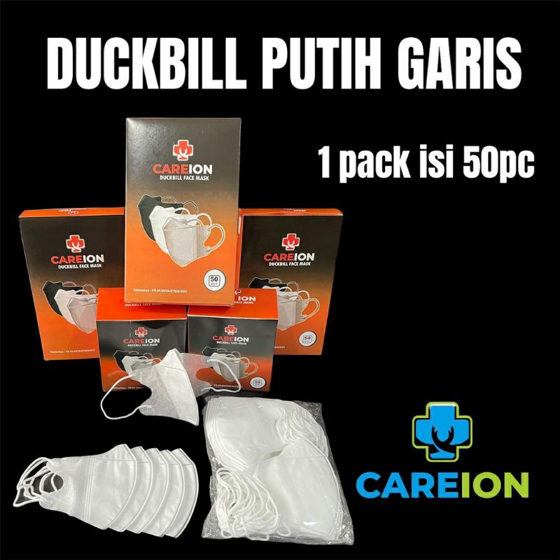 Masker Duckbill Dewasa  Careion Masker 3ply Duck Bill  Care ion Disposable Mask