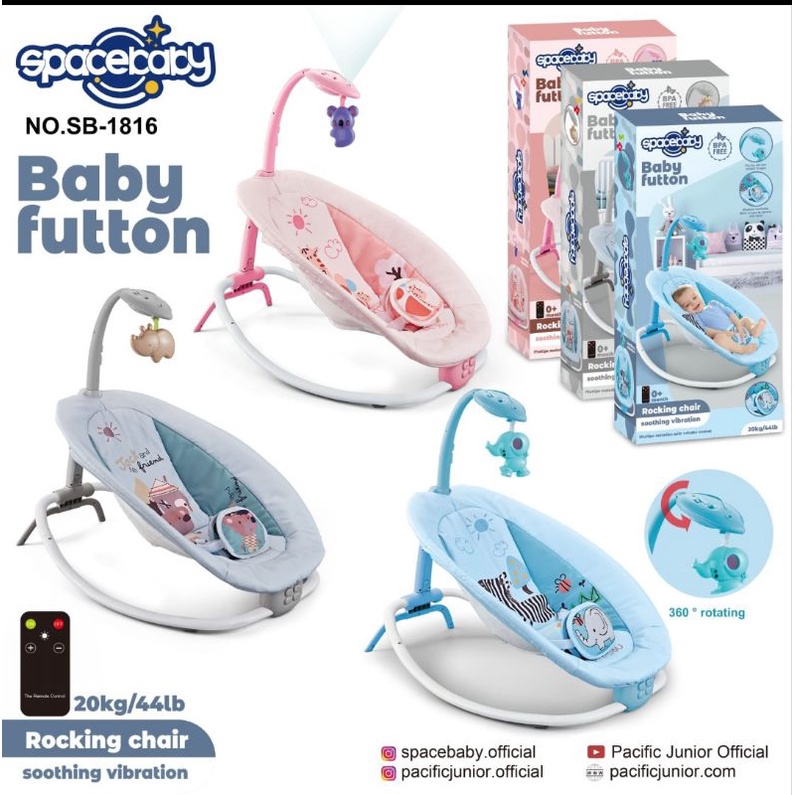 Baby Bouncer Futton Space Baby Sb 1816 Rocking Chair Vibration Free Packing Dus+Bubblewarp