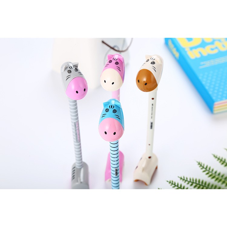 OVERFLOWS.ID BOLPEN KARAKTER JERAPAH PEN GIRAFFE PEN BLUSH UNICORN PULPEN KEPALA KARAKTER LUCU