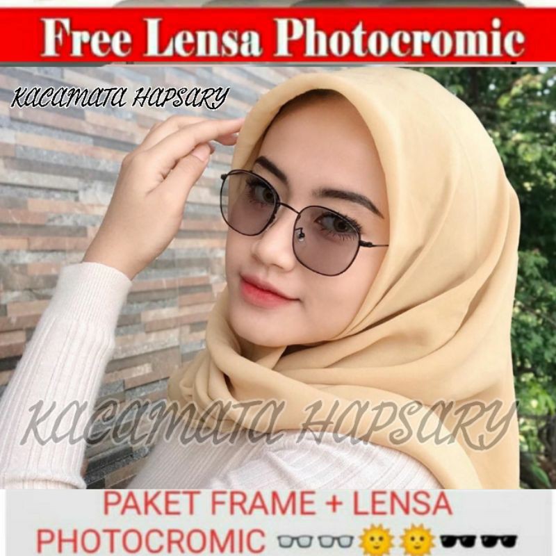 FRAME KACAMATA MINUS URSULA KOTAK 8261 ( FREE LENSA PHOTOCROMIC ) ANTI RADIASI | KACAMATA WANITA