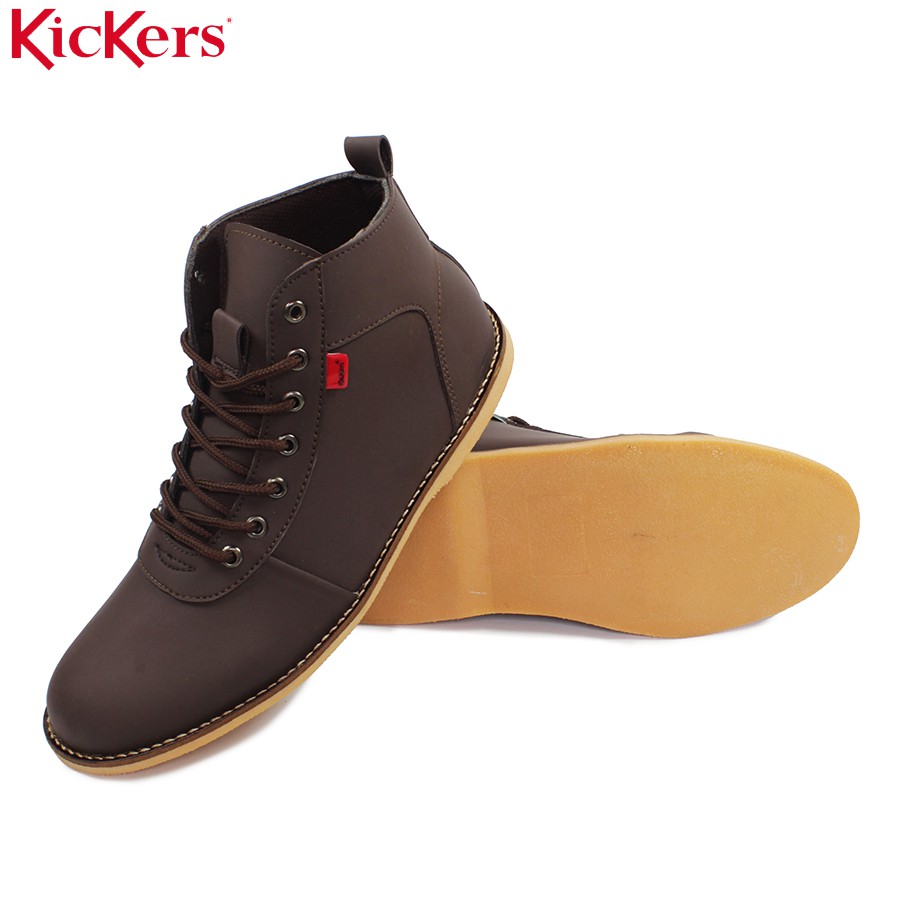 COD GAN !! sepatu pria kickers bandit semi boots klasik kerja HITAM COKLAT