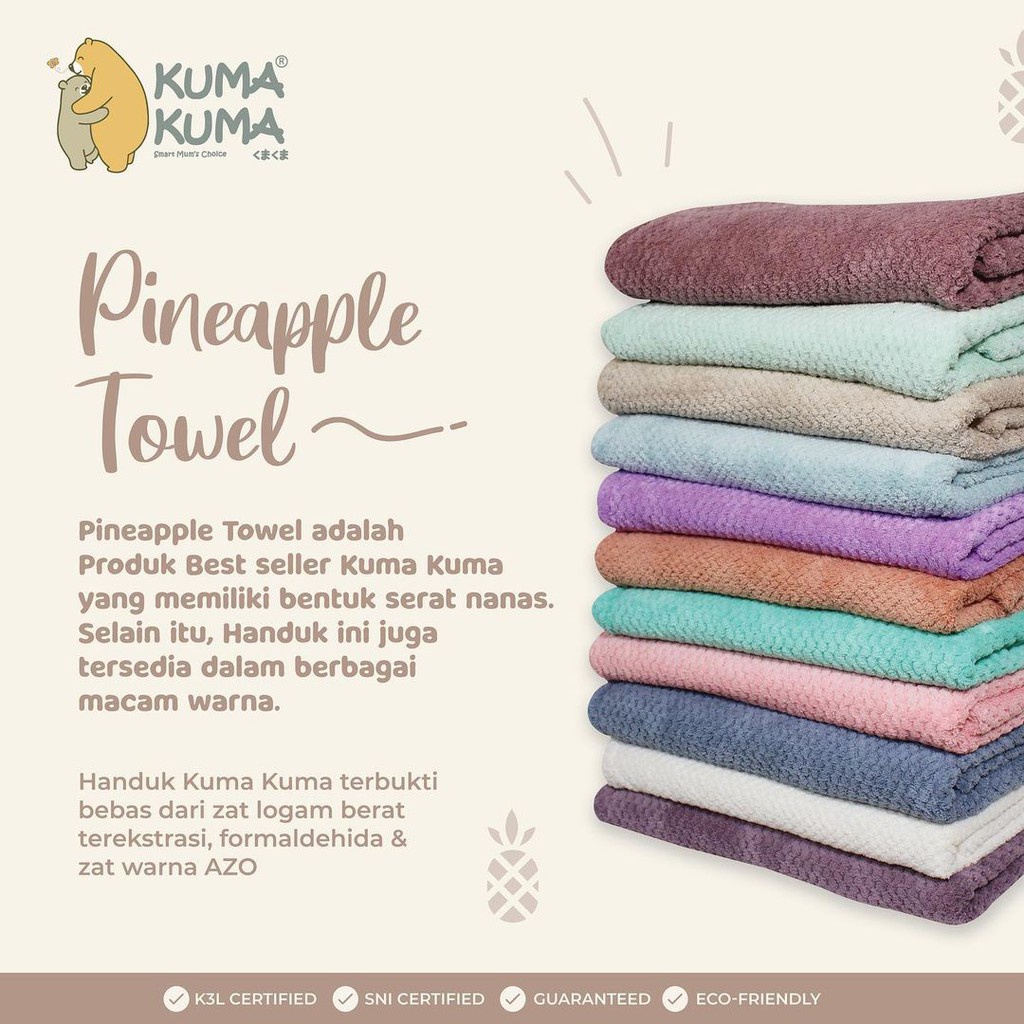 Handuk Pineapple Kuma Kuma 140x70 (super soft)