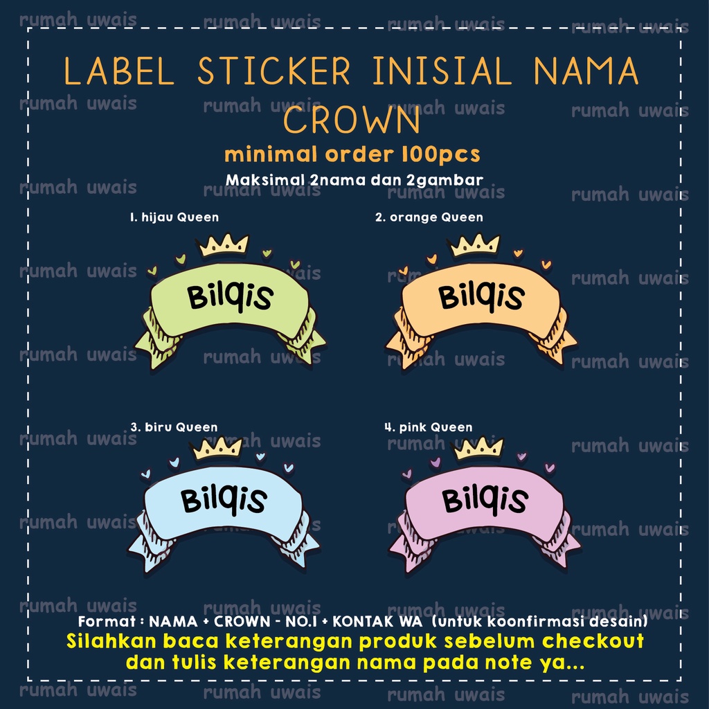 

STICKER DAN LABEL BAJU IRON CUSTOM NAMA RUMAH UWAIS
