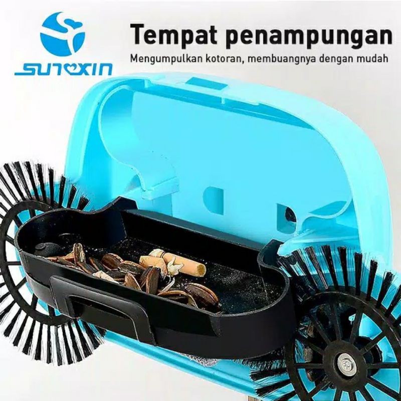 SUNXIN Sapu Otomatis 360 Derajat / Sapu Praktis / Sapu Modern / Sapu Vacuum Cleaner