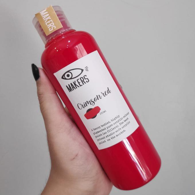 

Ready! Crimson Red Acrylic Paint 250Ml Terpercaya