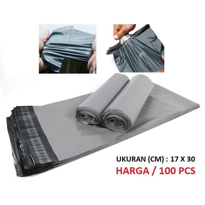 

Promo 17*30 - Silver Polymailer Polybag Amplop Tebal 60mc 1pack isi 100pcs