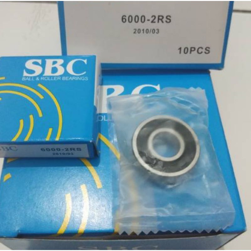 Jual Bearing Laher 6000 2RS SBC DeMTK Ukuran 10x26x8 Mm Bering Klaher ...