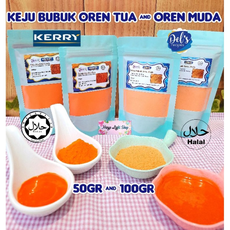 Keju bubuk 50gr 100gr bumbu tabur keju cheese powder red cheddar dels mirip kerry cheztone saus keju bumbu tabur asin