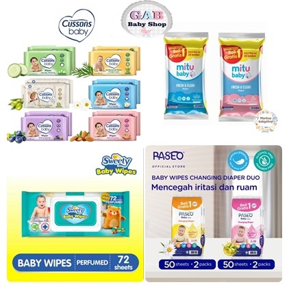 Tisu Basah Mitu Baby | Tissue Baby Wipes Beli 1 Gratis 1 50's + 50's