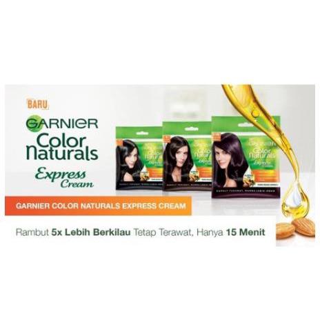 ^ KYRA ^ GARNIER Semir Rambut Express Hair Color Naturals Tanpa Reaksi Amonia - Kemasan Sachet