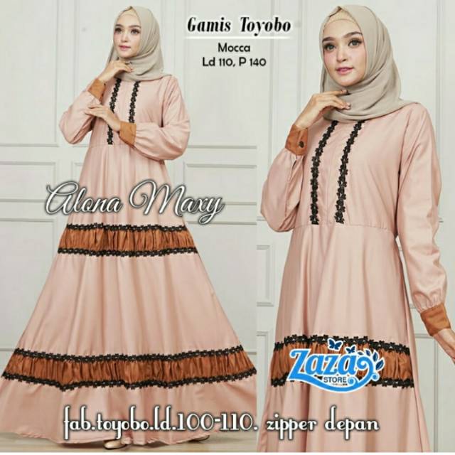 Maxy Dress Muslimah Terbaru Alona Maxy by Zaza