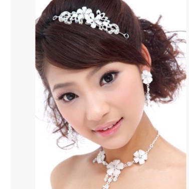 [PRODUK FAVORIT] TIARA WEDDING BRIDAL HEADPIECE PESTA WANITA PENGANTIN BUNGA TRP013