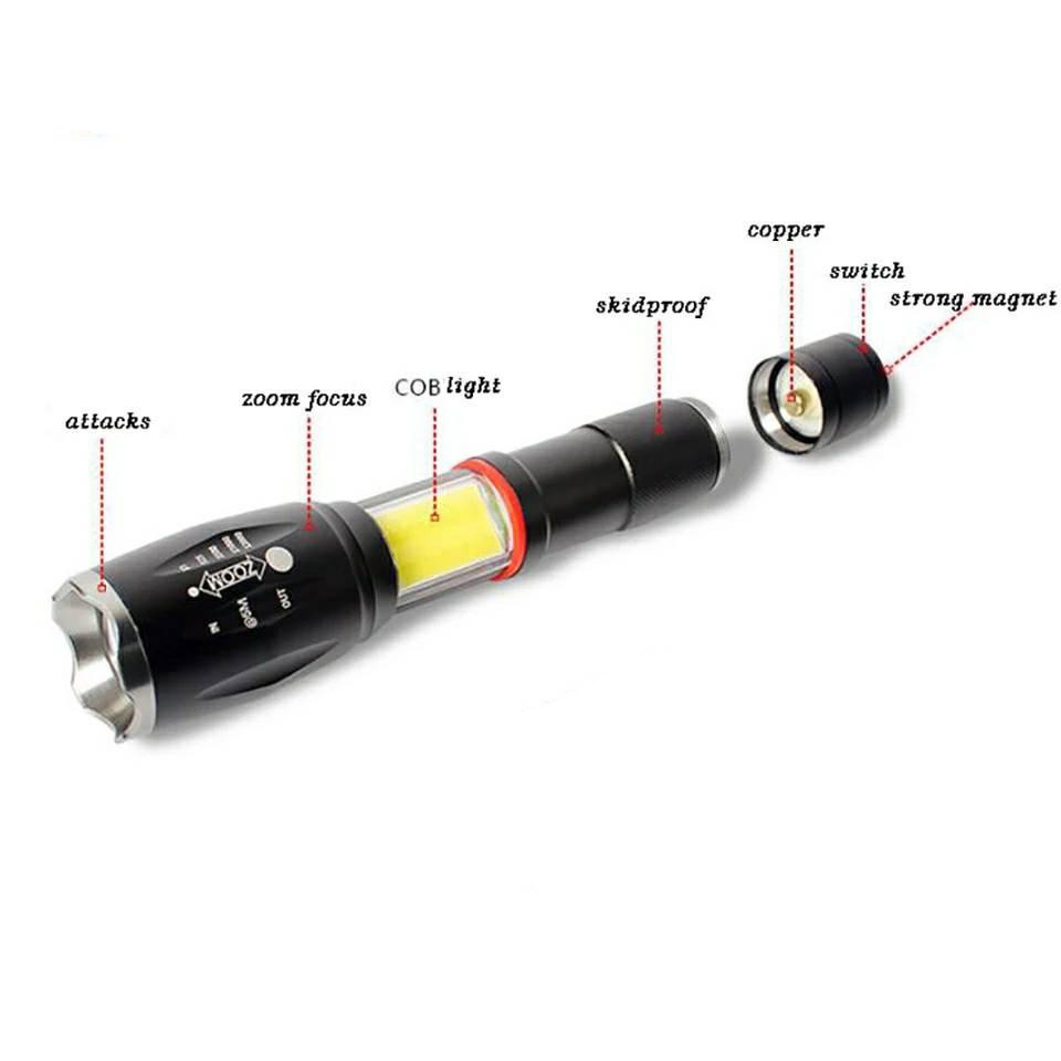 Senter Police Swat  LED XML T6 COB 3000 Lumnes